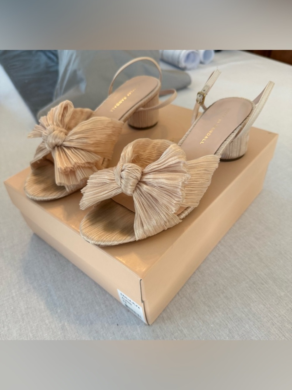 Loeffler Randall Dahlia Almond Pleated Bow Heel
